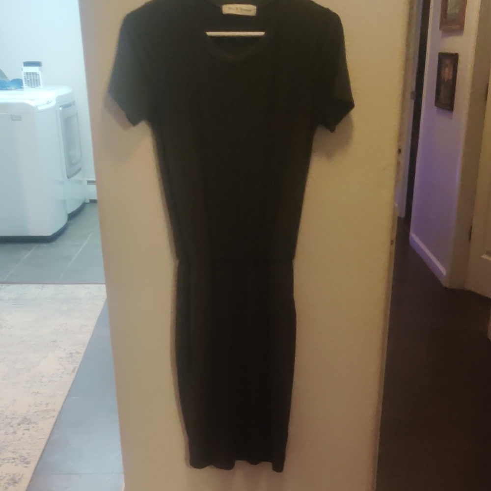 Chic Black Midi Dress Brigitte Brianna Size M